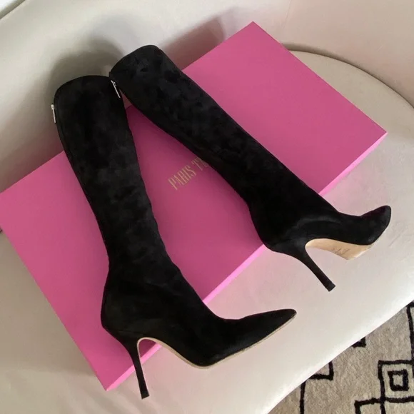 Paris Texas Mama black Suede Boots 36 1/2 - WITH DAST BAG - Picture 2 of 9